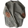 New Men Pullover Sweater Fashion Patch Designs Oversized Knitted Sweater Harajuku Streetwear Thick O Neck Causal Pullovers Wool 2