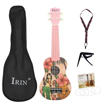 

21inch 4 Strings Ukulele Mini Hawaii Guitar with Bag Strap String Capo Acoustic Hawaii Girl Instrument Kit