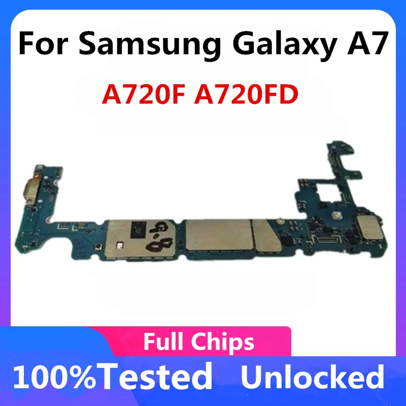 Для Samsung Galaxy A7 A720F A720FD 32 ГБ полностью Рабочая материнская плата оригинальная