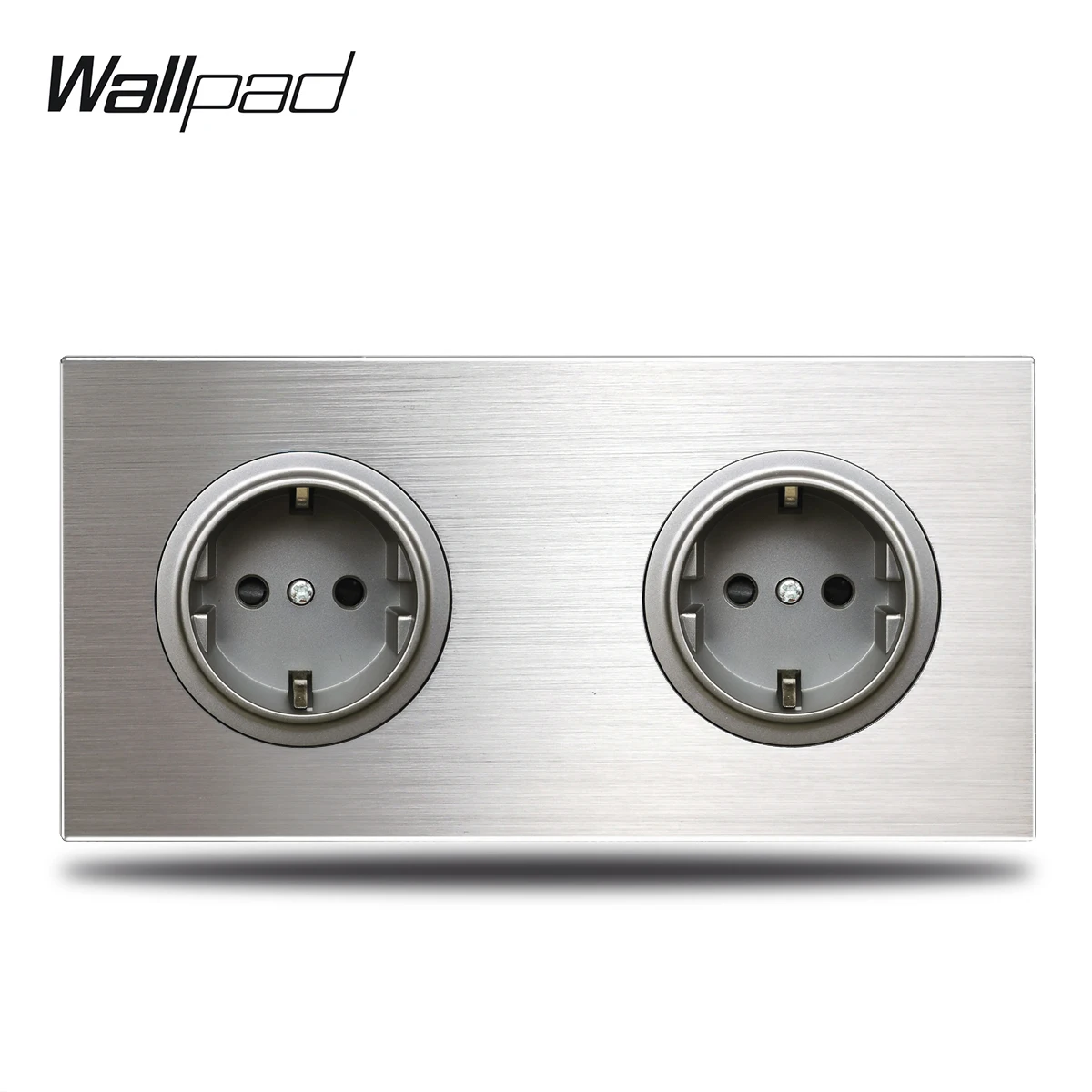 1 Cadre De Prise Double Argenté 7,5 X 15,5 Cm – Plaque