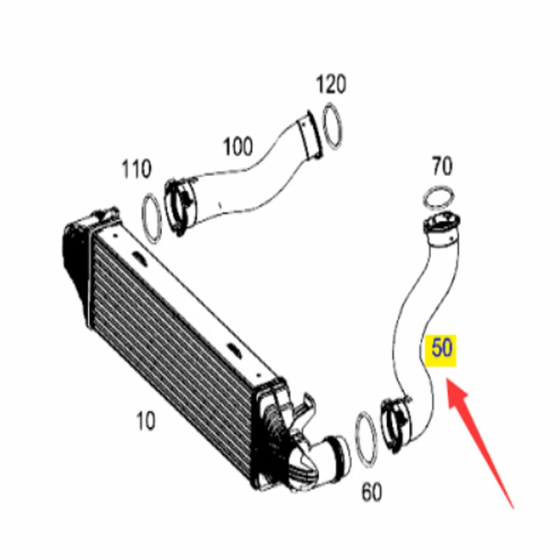 A204 528 57 82 A2045285782 для Mercedes турбо трубка впускной трубы радиатора C серии E GLK W204 w212 C180 GLK 20E200