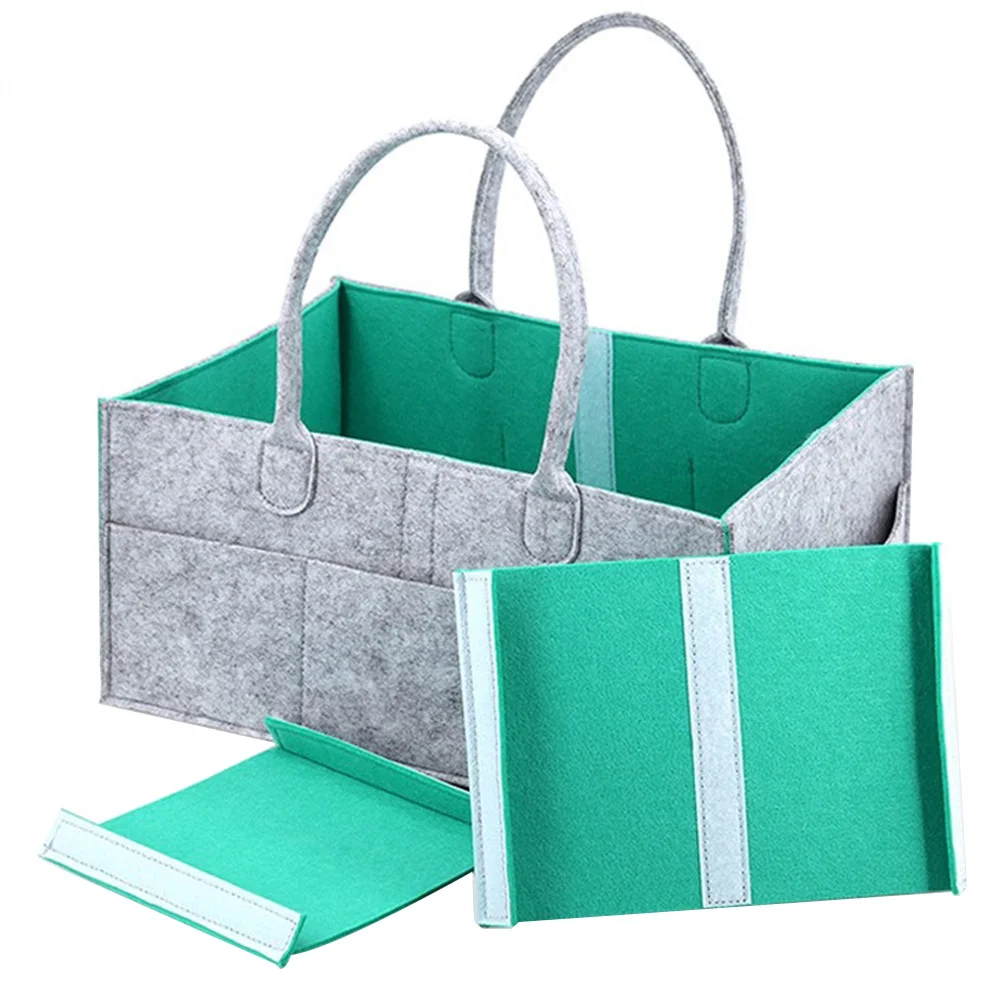Подгузники фетровая корзина для хранения Tote Мульти Карманы Детские двухслойные большой емкости Органайзер
