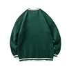2024 autumn and winter new American college style striped round neck pullover retro sweater 2