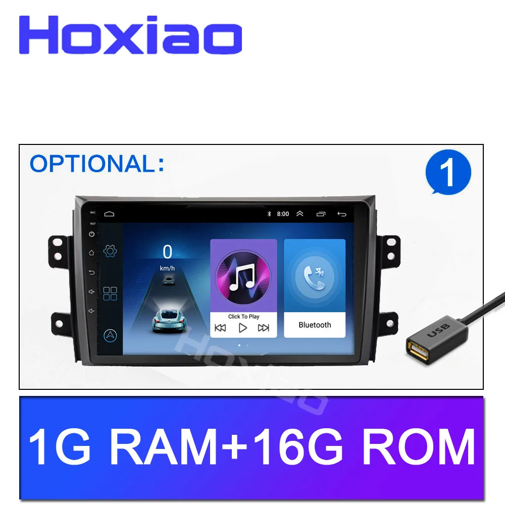 2 DIN Автомобильный Android Радио мультимедийный плеер для Suzuki SX4 2006-2013 четырехъядерный " 1024*600 Bluetooth 2 Din автомобильный DVD gps навигация