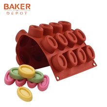 BAKER DEPOT, силиконовая форма для пончика, шоколада, овальной формы, печенье, печенье, торт, выпечка, инструмент для выпечки, конфеты, клейкий лед, лоток, сделай сам, торт