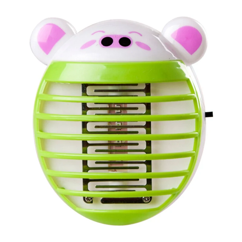 Household Electric Mini Cute Mosquito Repellent Insect Mosquito Repeller LED Night Lamp Killing Fly Pest - Цвет: Green Pig