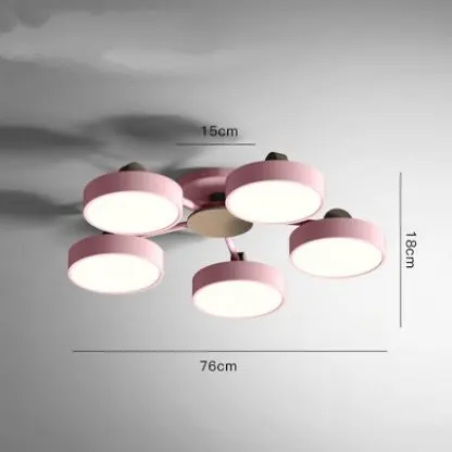 Pink Five head Lustra lampa современный блеск железные потолочные светильники простая гостиная спальня потолочные светильники деревянный кронштейн Декор светодиодный - Цвет корпуса: Pink Five head