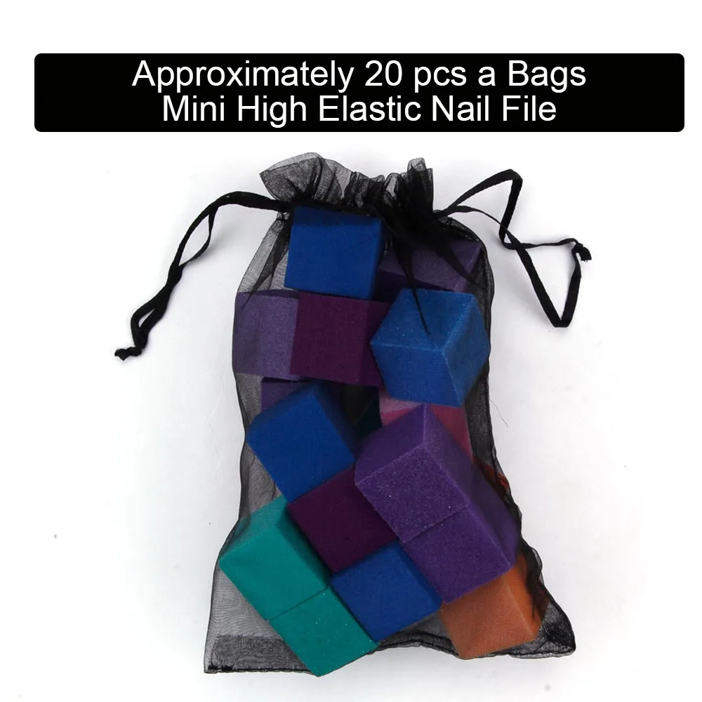 High Elastic Мини-пилочка для ногтей, неправильный цветной блок, шлифовальная губка для ногтей, художественная шлифовка, буфер для пальцев ног, инструмент для рукоделия - Цвет: High Elastic