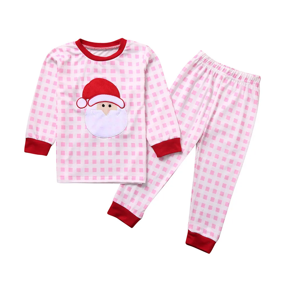 Pink SAGACE; детские пижамы; одежда для сна; Рождественская одежда для сна для маленьких мальчиков и девочек; Повседневная зимняя детская одежда для дома; одежда для сна - Цвет: Pink