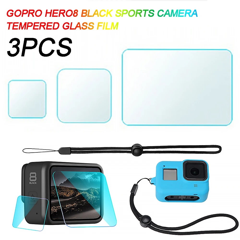 3 шт. закаленное Стекло Экран протектор для экшн-камеры Gopro Hero 8 Спорт Защита для экрана камеры пленка для спортивной экшн-камеры Go Pro Аксессуары