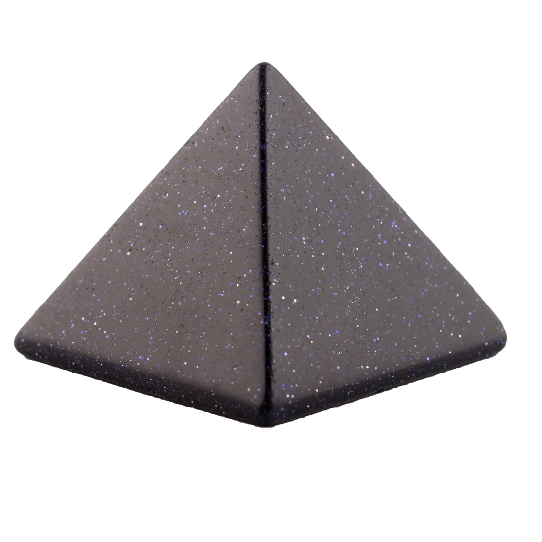 40*30 мм лазурит Золотой Голубой песок камень Опалит Пирамида натуральные камни резная точка чакры Исцеление Рейки Кристалл Бесплатный мешочек