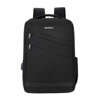 

HOT-Mei Nai Li Business Laptop Backpack 14 15.6 Inch Fashion Men Travel Back Pack Multifunction Nylon School Black Bagpacks for