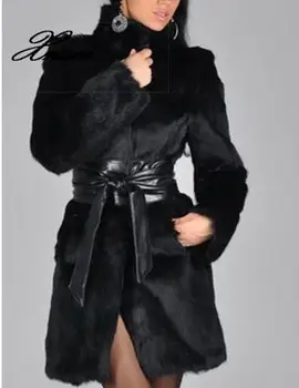 

Xnxee faux fur rabbit fur coat fur mink fur long coat winter women's clothing