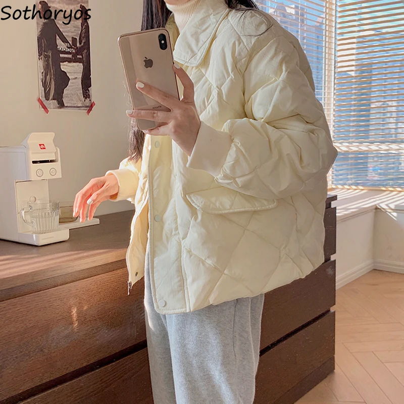 

Теплая Женская парка Tender с подкладкой, стильная верхняя одежда с рисунком ромбиками, женская мягкая зимняя ветрозащитная Женская Офисная верхняя одежда