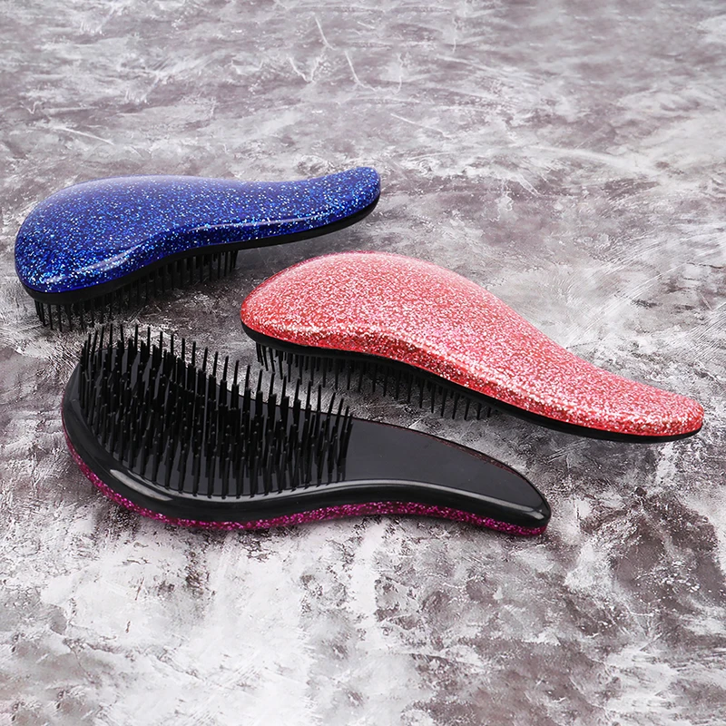 

1PCS Women Detangling Hair Brush Anti-static Brush Combs Salon Gentle Tangle Wet Dry Bristles Handle Tangle Curly