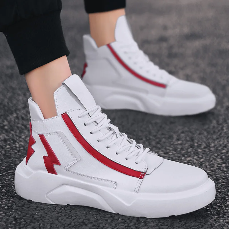 

2019 Autumn New Style High Shoes Men Padded Korean-style Trend High State of Men MacBook Shoe Men's Trendy Shoes Snow Boots