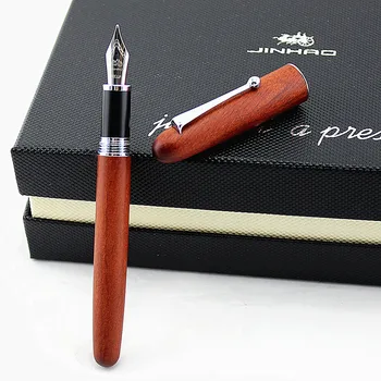 

New luxury Natural Wood Fountain Pen Handmade Full Wooden Beautiful Pen Iridium Fine 0.5mm Fashion Writing Ink Pen Gift Pen