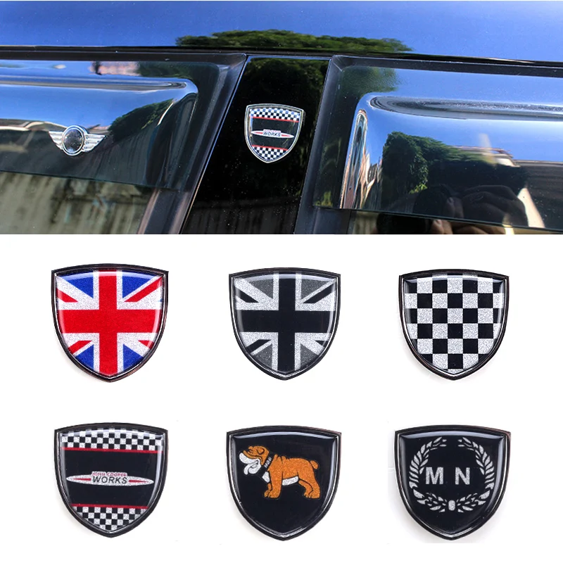 

Car Styling Metal Emblem Badge Sticker Decals Decorative For Mini Cooper JCW One Countryman Clubman F55 R60 F60 Car Accessories