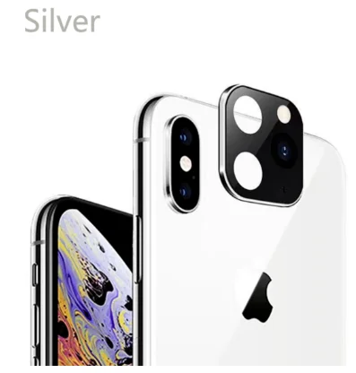 2 uds. Aplicable iPhone Apple X XS cambio máximo de segundos para iPhone11 PRO MAX pegatina de lente modificado cubierta de la C - Цвет: 2PCS