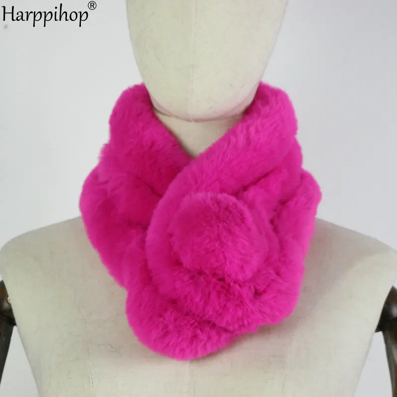 Зимний теплый шарф-кольцо, плюшевый шарф-Кольцо из искусственного кроличьего меха, однотонный воротник, женская зимняя мягкая для шеи теплые шарфы