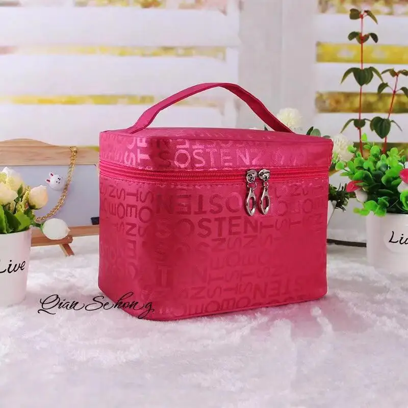Новая корейская модная сумка для макияжа большая Вместительная дорожная коробка для хранения Портативная сумка для хранения и стирки женская косметичка - Цвет: 5