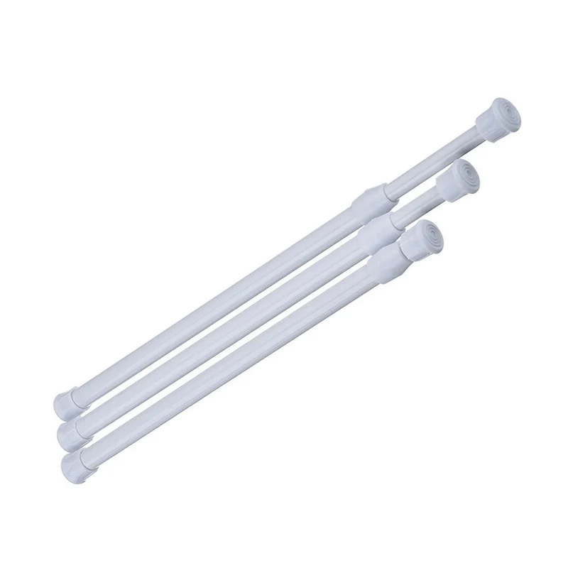 

Adjustable Curtain Rod Metal Spring Loaded Bathroom Bar Shower Extendable Telescopic Poles Rail Hanger Rods DC156