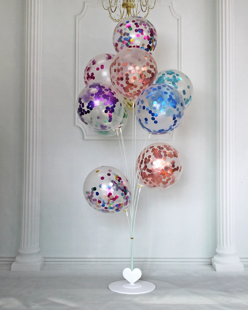 7 трубок держатель для шарика шар подставка колонна основа пластиковая цепь наклейка для ребенка душ Дети День рождения Свадьба принадлежности
