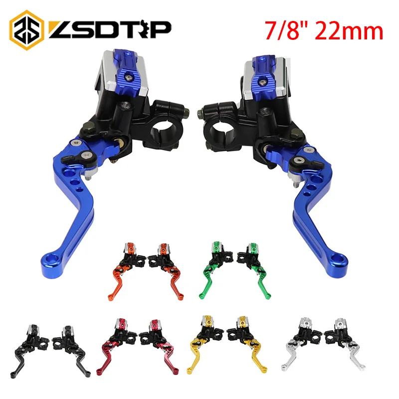 ZSDTRP Motorcycle Master Cylinder Lever Hydraulic Brake Pump Clutch Handle Handlebar Reservoir Set Universal For 7/8&quot 22mm Moto |