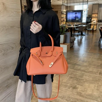 

Luxury Brand Quality Leather Handbags For Women 2020 Large Capacity Shopping Crossbody Shoulder Bag Classic Solid Color Tote Bag