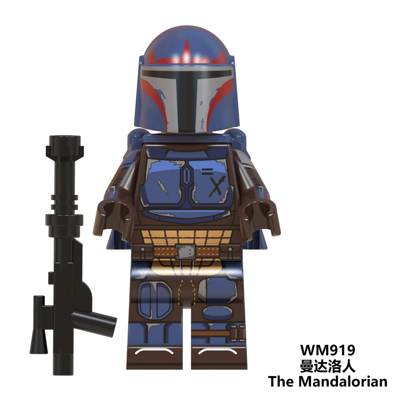

50PCS Starswars Figures Mandalorian Baby Yoda Rey Dameron Mandalorian Jango Fett Drabatan Building Blocks Toys WM6085
