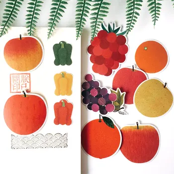 

28Pcs/Bag Hand Draw Fruit Sticker Vellum Paper DIY Craft Scrapbooking Album Junk Journal Planner Decorative Stickers