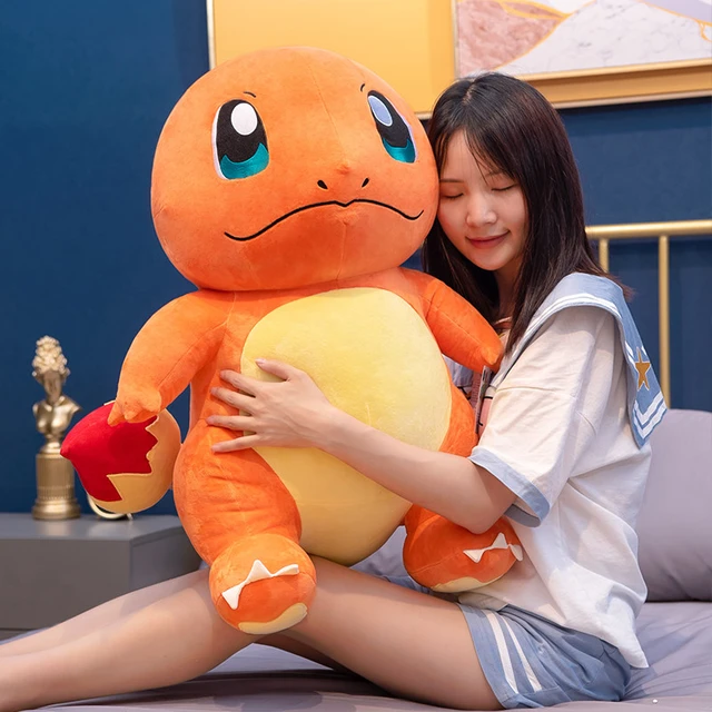 Charmander Pokemon Big Plush Doll Stuffed toy scary face BANDAI 24cm