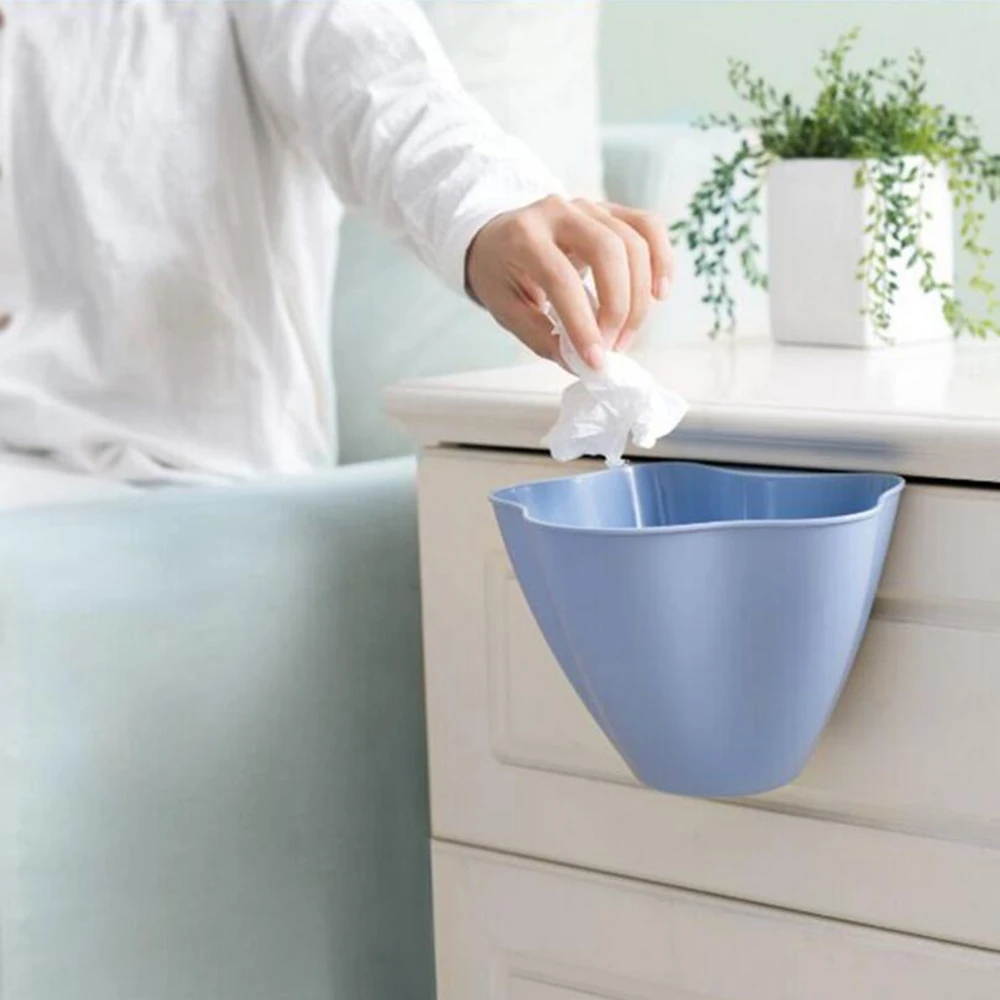 Hot Sales Trash Bin Sundries Kitchen Storage Box Closet Door Hanging Trash Can Office Garbage Organizer Debris Container
