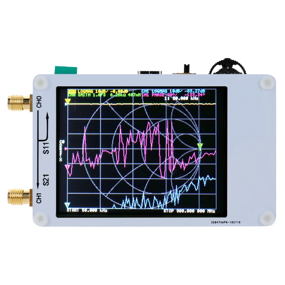 Портативный Векторный анализатор коротких волн NanoVNA 50 кГц 900 МГц HF VHF UHF антенны