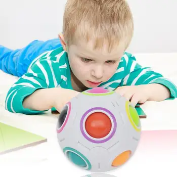 

Creative Mini Spheric Magic Rainbow Puzzle Ball Child Educational Learning Toys Improve Hand-brain Coordination Ability
