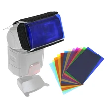 

12 Colors Camera Flash Diffuse Gels Filter Transparent Color Balance Lighting Filter Kit for Photo Studio Camera Accessories