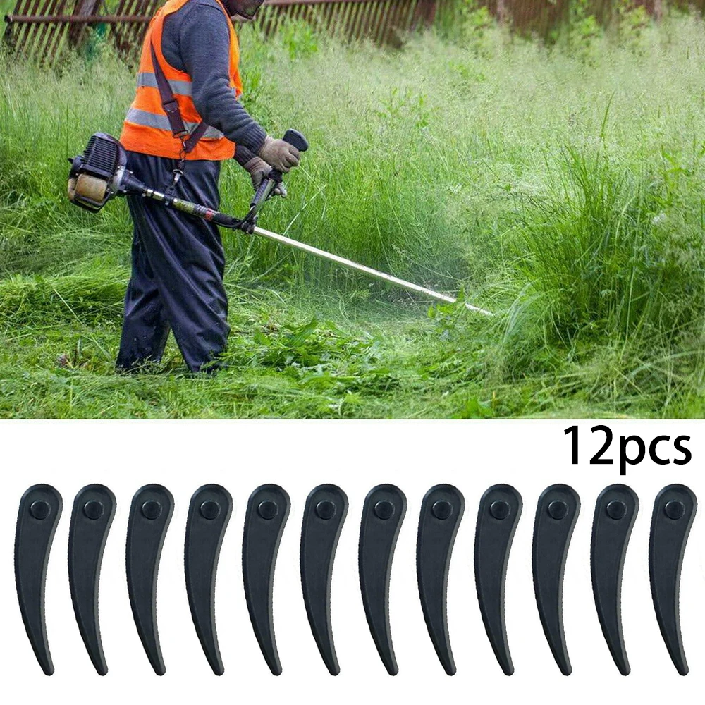 12PCS Grass Trimmer Blades For Bosch ART 2618 Li Universal Grass Cut 1826 Plastic Mower