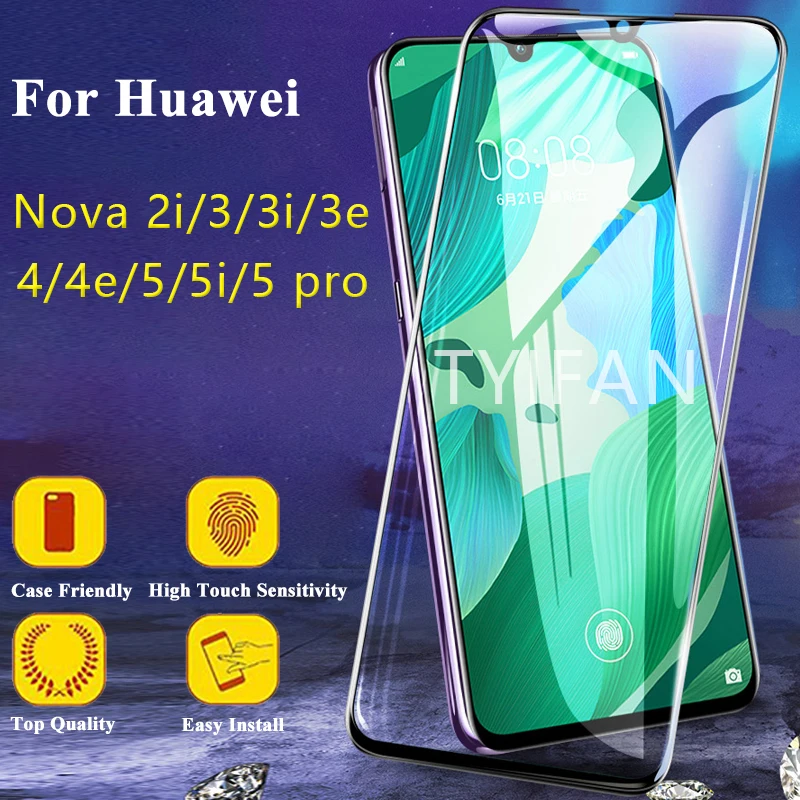 Защитное стекло для huawei nova 2i 3 3i 3e 4 4e 5 pro 5i закаленное защитное экрана
