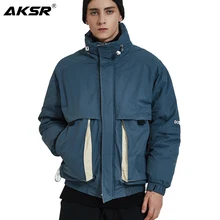 AKSR модная мужская зимняя пуховая куртка, пальто, Толстая теплая пуховая куртка для мужчин, пышные куртки, верхняя одежда, мужская ветровка