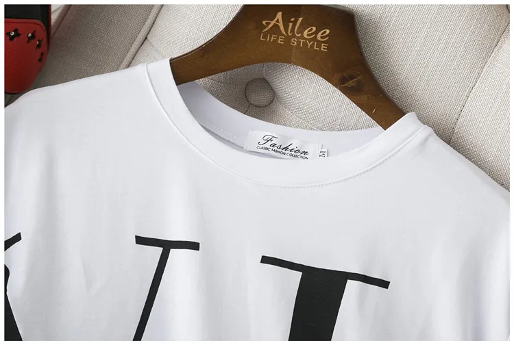 Summer fashion casual letter women T-shirt new large size loose short-sleeved round neck women T-shirt BF54
