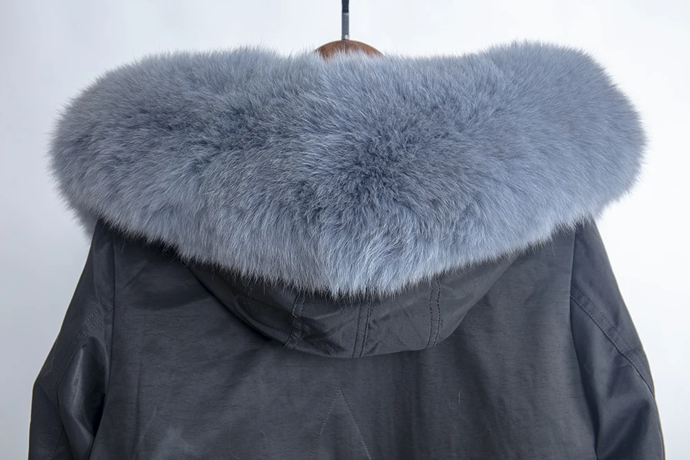 new winter coat women parka real fur lining real fox fur collar hooded real fur coat hooded thick warm waterproof parkas