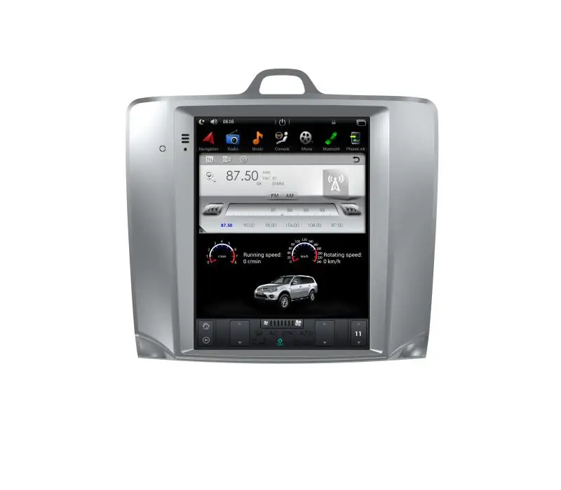 10.4" Tesla Android 2Din GPS Multimedia Player Car Radio For ford focus EXI MT 2 3 Mk2/Mk3 2004 2005 2006 2007 2008 -2012