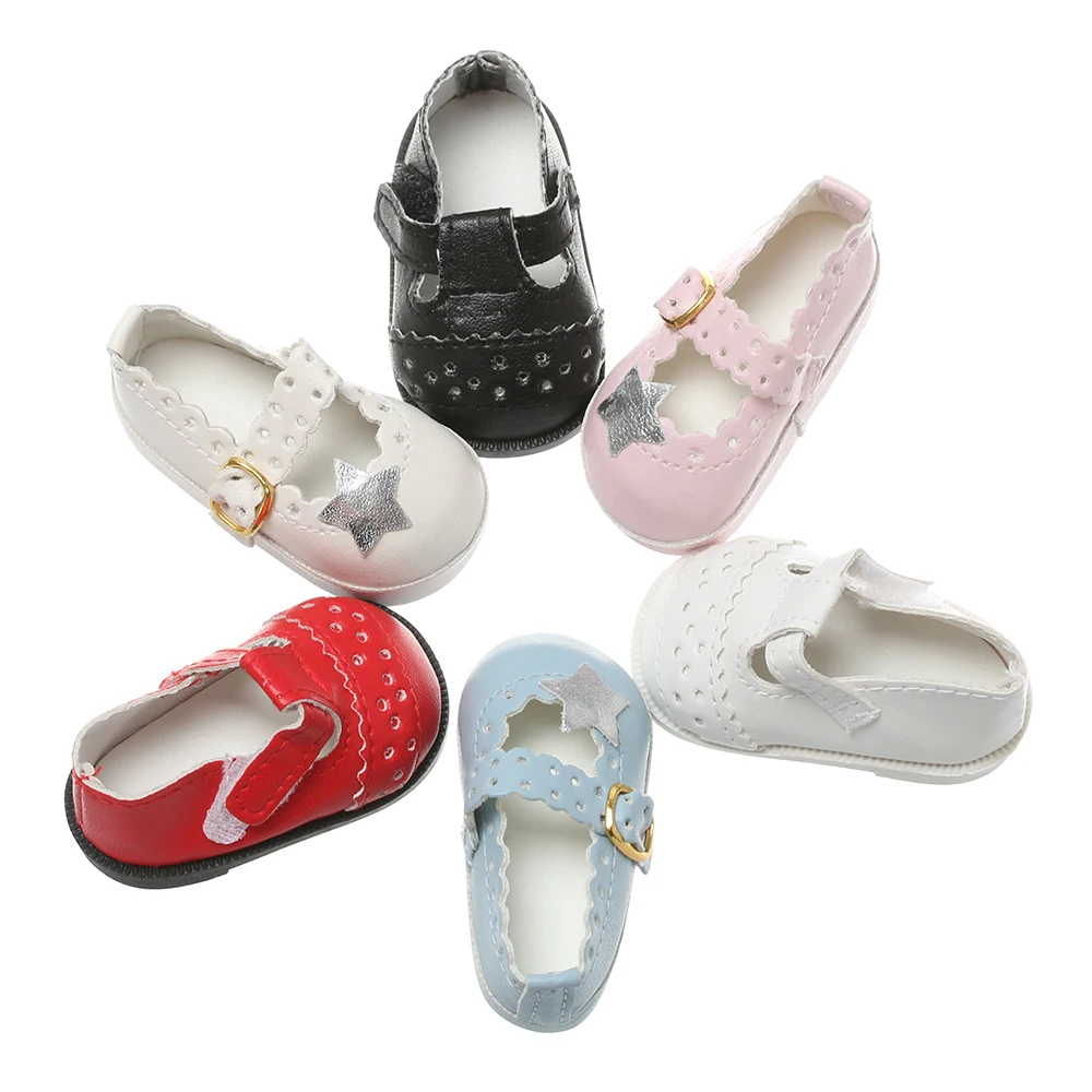 PU Leather Mini Doll Shoes for 16 Inch Dolls Toys