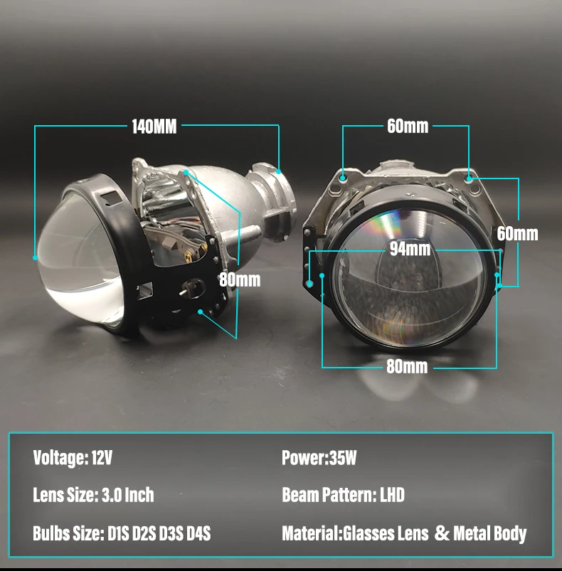 Прожекторные фары линзы D1S D2S D3S D4S HID Биксеноновые линзы 3,0 HELLA 5 3R ангельские глазки DRL автомобильные аксессуары для модернизации