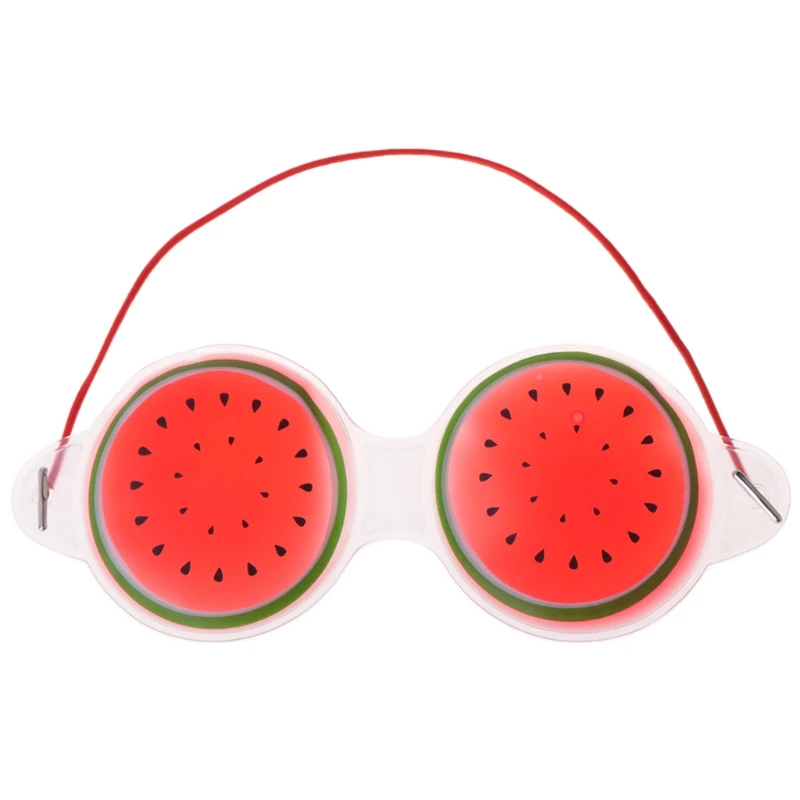 Watermelon Фруктовый гель для укладки волос повязка на глаза холодная Упаковка Горячая прохладная Успокаивающая Массажная маска для сна X5XC - Цвет: Watermelon