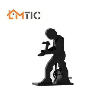 

239pcs MOC Building Blocks 6587 Hammering Man Mini Model Bricks Vintage Radio Set Recorded toys for children Christmas Gift