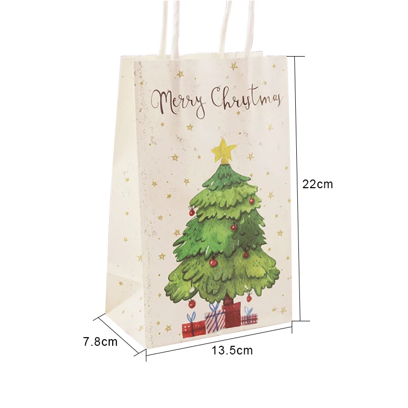 Веселый Рождественский мешок для конфет, холщовые подарочные пакеты, снежинка из бумаги, сумки для рождественской елки, еды, печенья, Упаковочная Сумка, счастливый год