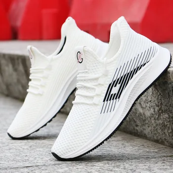 

White Shoes Male 2020 Summer Sneakers Men Shoes Breathable Sports Casual Shoes Comfortable boy Trainer Jogging Walking Footwear