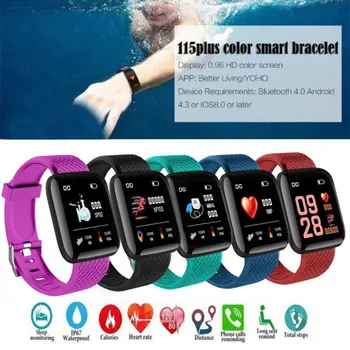 

116Plus Smart Watch Bracelet Step Counter Heart Rate Sleep Monitoring Offline Payment Wireless Sports Watch
