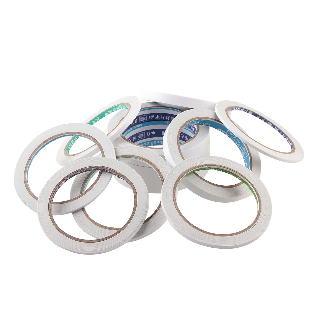 Double Sided Tape 18M White Ultra-thin Strong Adhesive Width 3mm-30mm 1 Roll